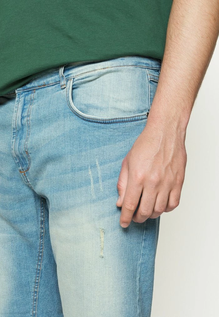 OSLO DESTROY PLUS - Denim shorts - skyway blue