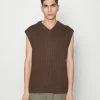 Redefined Rebel GRANT WAISTCOAT - Jumper - Chocolate Brown