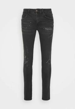 Redefined Rebel STOCKHOLM DESTROY - Slim Fit Jeans - Dust Black