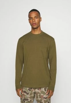Redefined Rebel BEN TEE - Long Sleeved Top - Dark Olive