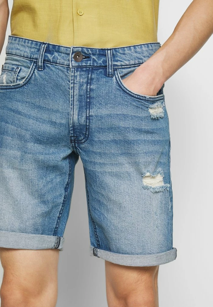 DESTROY - Denim shorts - soft blue