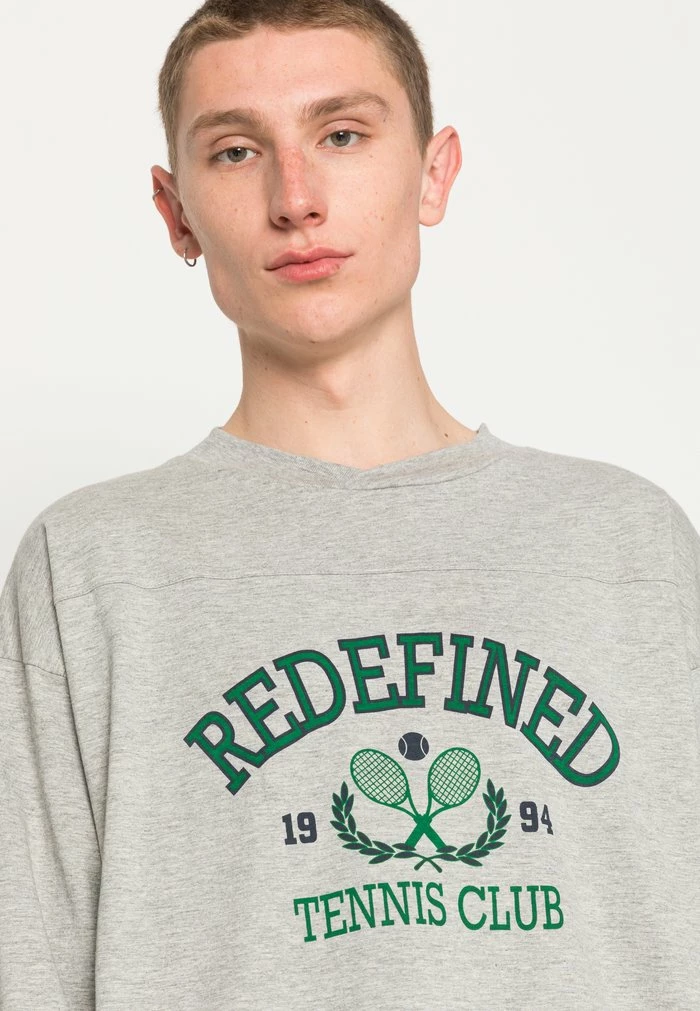 DAVIAN TEE UNISEX - Long sleeved top - light grey melange