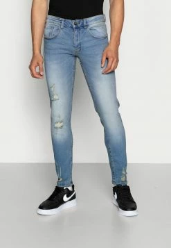 Redefined Rebel STOCKHOLM DESTROY - Slim Fit Jeans - Arctic Blue