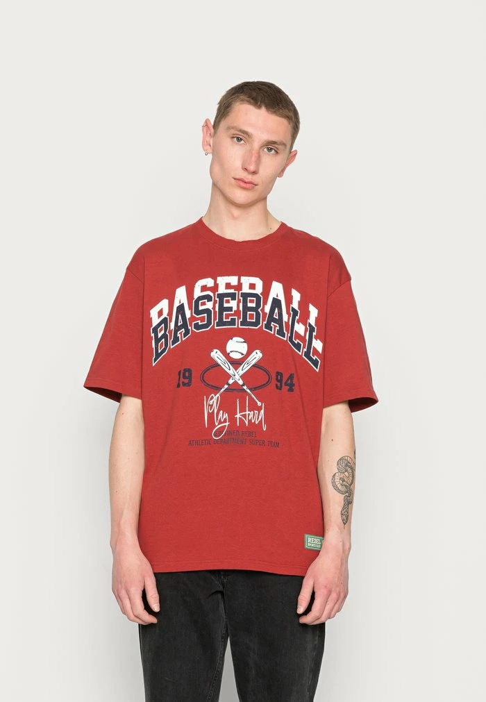 FOSTER TEE UNISEX - Print T-shirt - rosewood