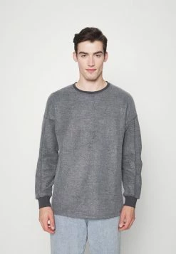 Redefined Rebel TORRES UNISEX - Fleece Jumper - Dark Grey Melange