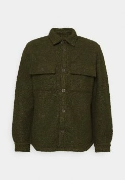 Redefined Rebel MORALES UNISEX - Button-down Blouse - Dark Olive