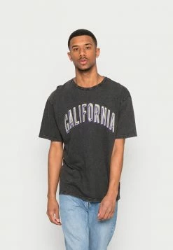 Redefined Rebel UNISEX PEYTON TEE - Print T-shirt - Black