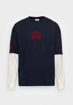 Redefined Rebel JOSEPH TEE - Long Sleeved Top - Navy Blazer