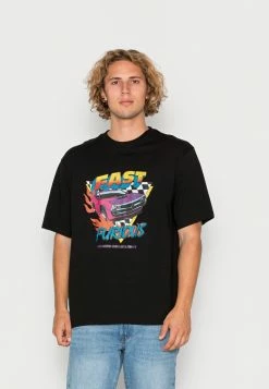 Redefined Rebel TRAVIS TEE UNISEX - Print T-shirt - Black