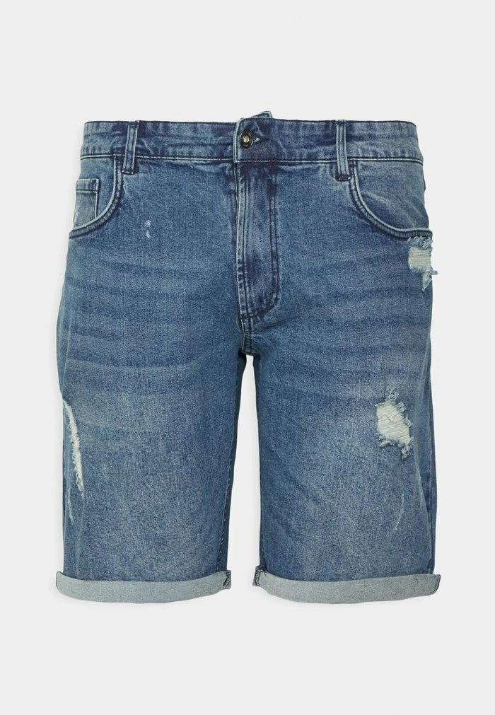 OSLO DESTROY PLUS - Denim shorts - dark blue
