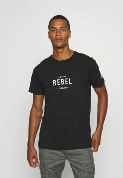 Redefined Rebel RONAN TEE - Print T-shirt - Black