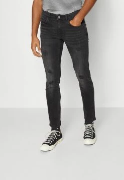 Redefined Rebel STOCKHOLM DESTROY - Slim Fit Jeans - Black