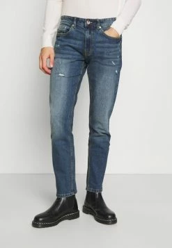 Redefined Rebel CHICAGO DESTROY - Slim Fit Jeans - Mining Blue