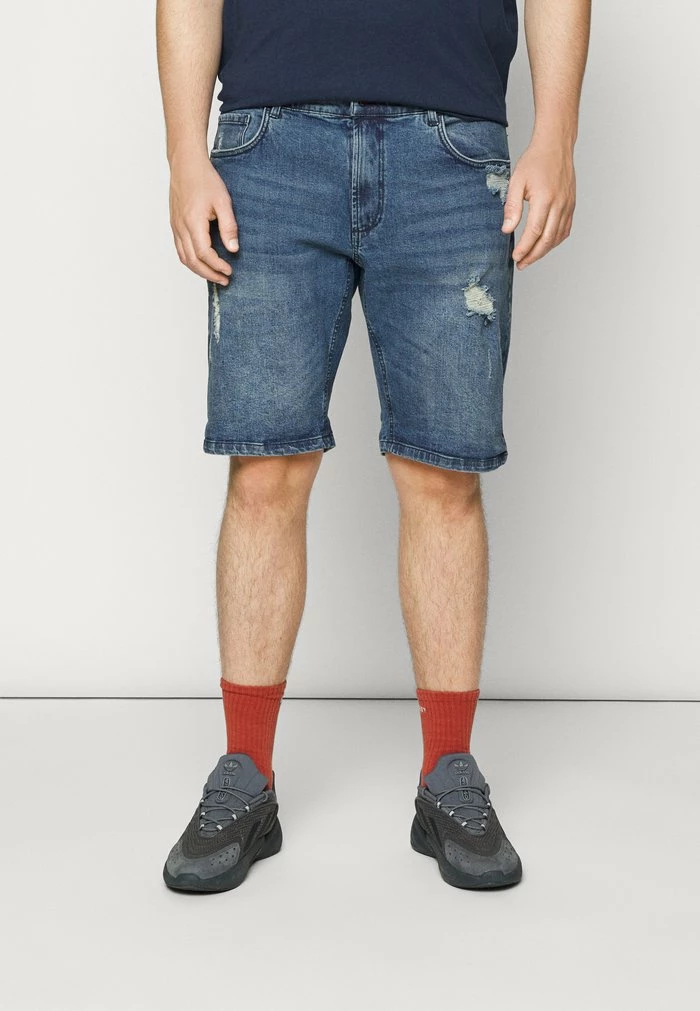 OSLO DESTROY PLUS - Denim shorts - dark blue