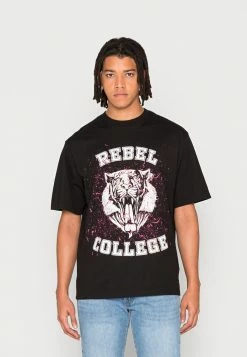Redefined Rebel RRTAYLOR TEE - Print T-shirt - Black