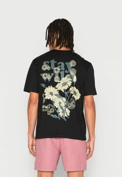 Redefined Rebel UNISEX MARKUS TEE - Print T-shirt - Black