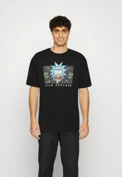 Redefined Rebel AUGUST TEE UNISEX - Print T-shirt - Black