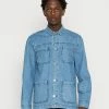 Redefined Rebel RREDDIE JACKET UNISEX - Denim Jacket - Light Blue