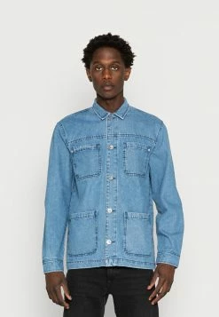 Redefined Rebel RREDDIE JACKET UNISEX - Denim Jacket - Light Blue