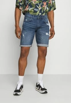 Redefined Rebel OSLO DESTROY - Denim Shorts - Dark Blue