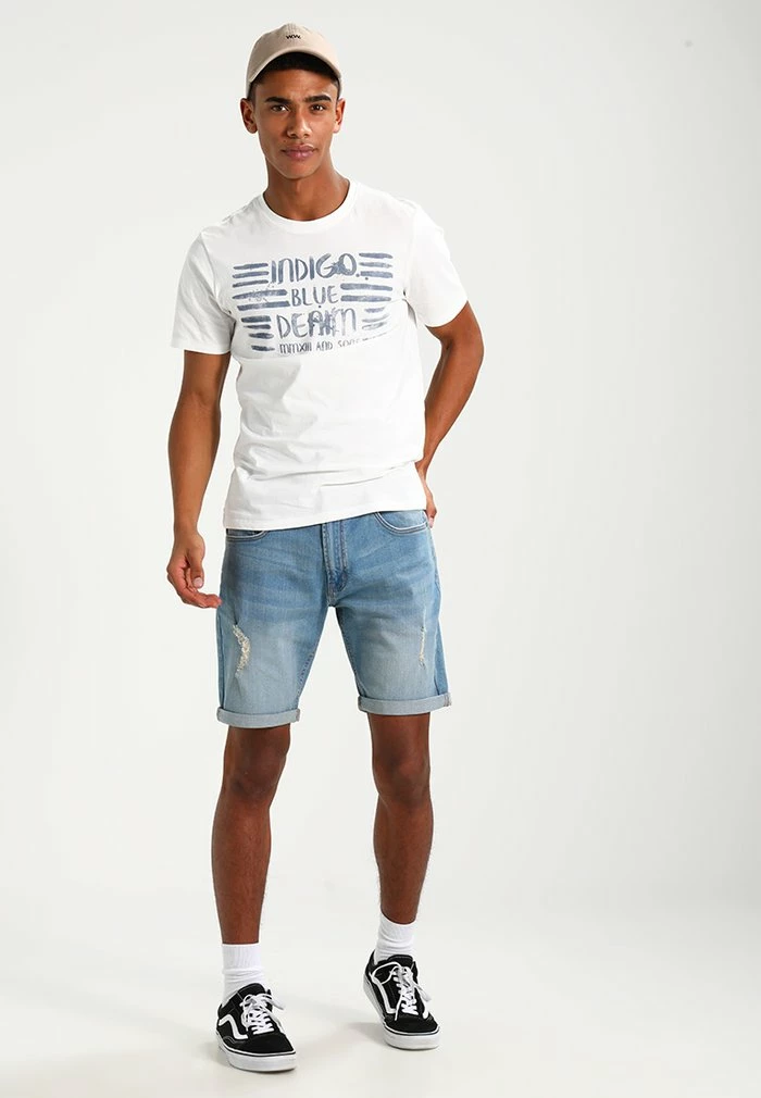 OSLO DESTROY - Denim shorts - skyway blue