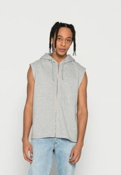 Redefined Rebel NICHOLAS UNISEX - Zip-up Sweatshirt - Light Grey Melange