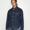 Redefined Rebel HARRY JACKET RAW UNISEX - Denim Jacket - Dark Navy